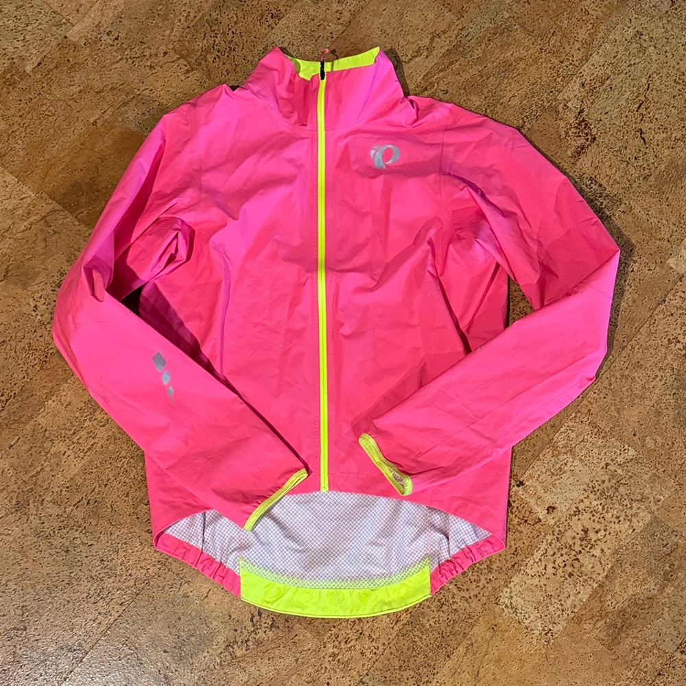 Pearl Izumi Neon Yellow and Pink Cycling Jacket